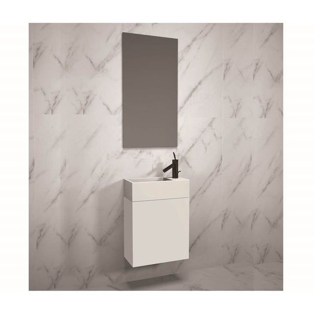 Madeli - Madeli Petite 19'', Wall Hung Vanity Cabinet, White - White