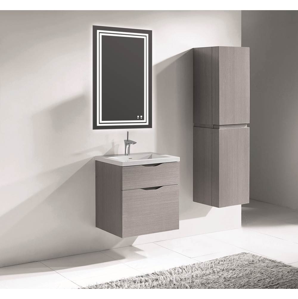 Madeli - Madeli Bolano 24'' Wall hung Vanity Cabinet Ash Grey Finish - Ash Grey