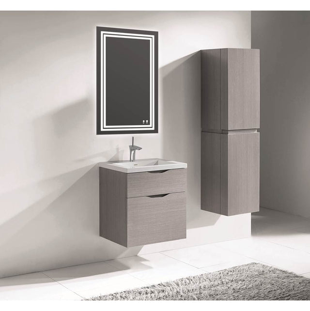 Madeli - Madeli Bolano 24'' Wall hung Vanity Cabinet Ash Grey Finish - Ash Grey