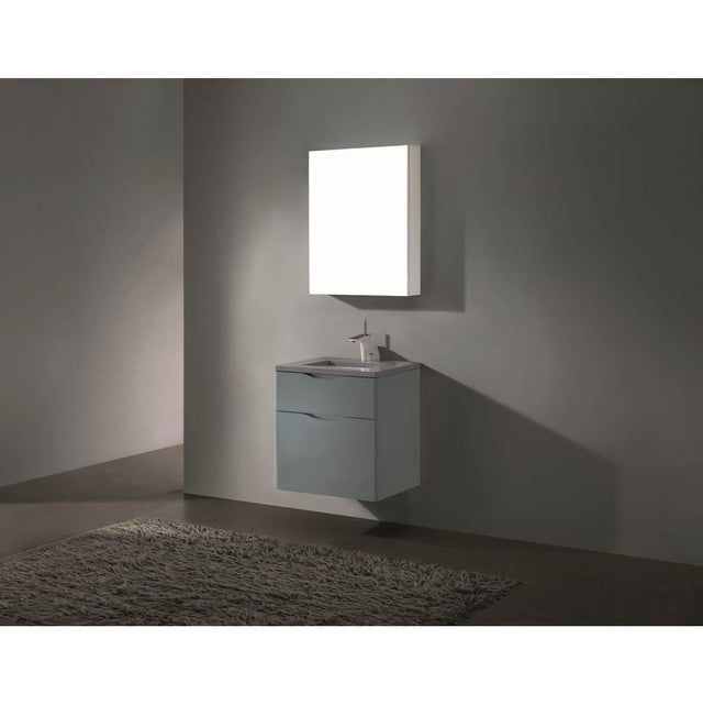 Madeli - Madeli Bolano 24'' Wall hung Vanity Cabinet Studio Grey Finish - Studio Gray