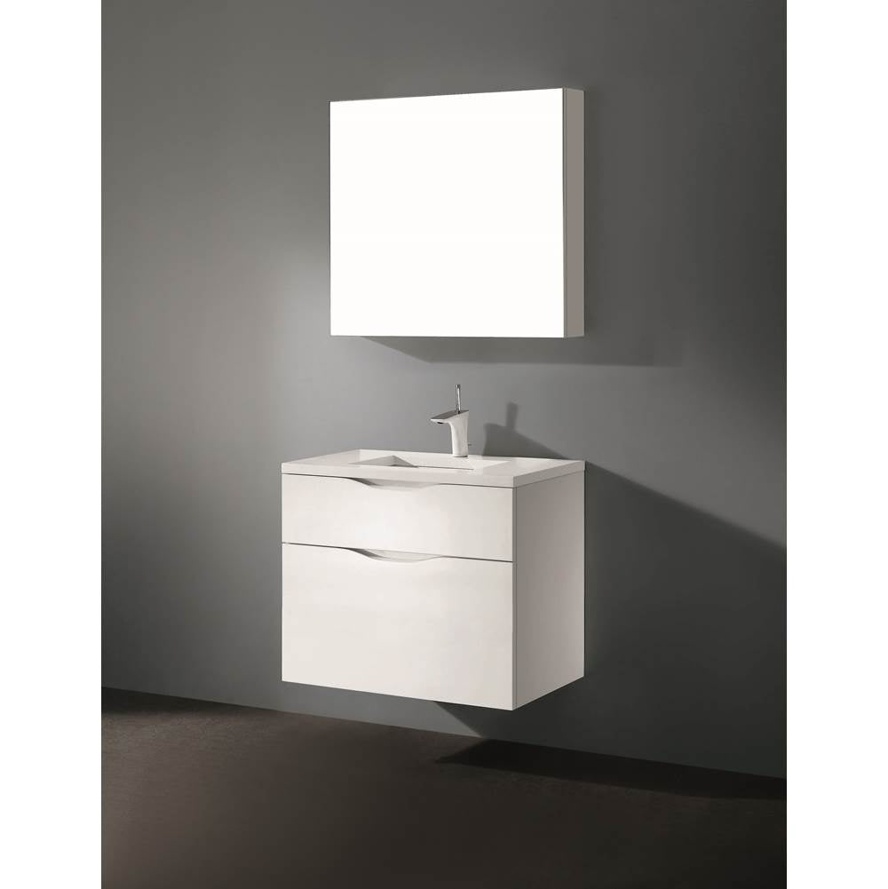Madeli - Madeli Bolano 30'' Wall hung Vanity Cabinet White Finish - White