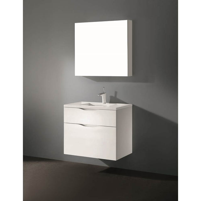 Madeli - Madeli Bolano 30'' Wall hung Vanity Cabinet White Finish - White