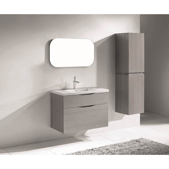 Madeli - Madeli Bolano 36'' Wall hung Vanity Cabinet Ash Grey Finish - Ash Grey