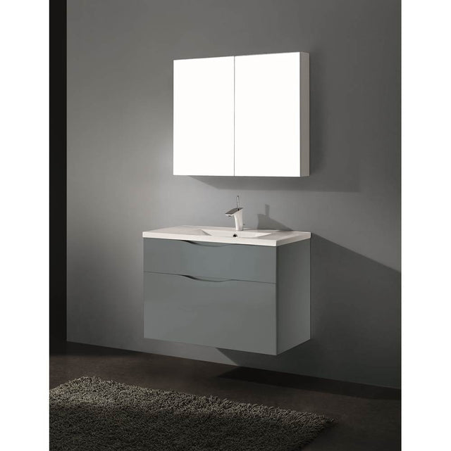 Madeli - Madeli Bolano 36'' Wall hung Vanity Cabinet Studio Grey Finish - Studio Gray
