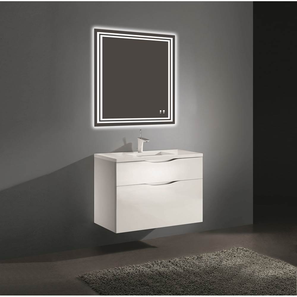 Madeli - Madeli Bolano 36'' Wall hung Vanity Cabinet White Finish - White