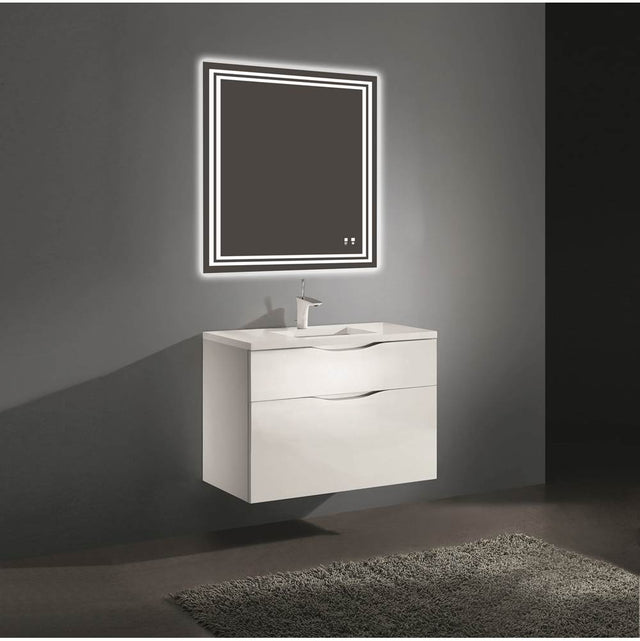Madeli - Madeli Bolano 36'' Wall hung Vanity Cabinet White Finish - White