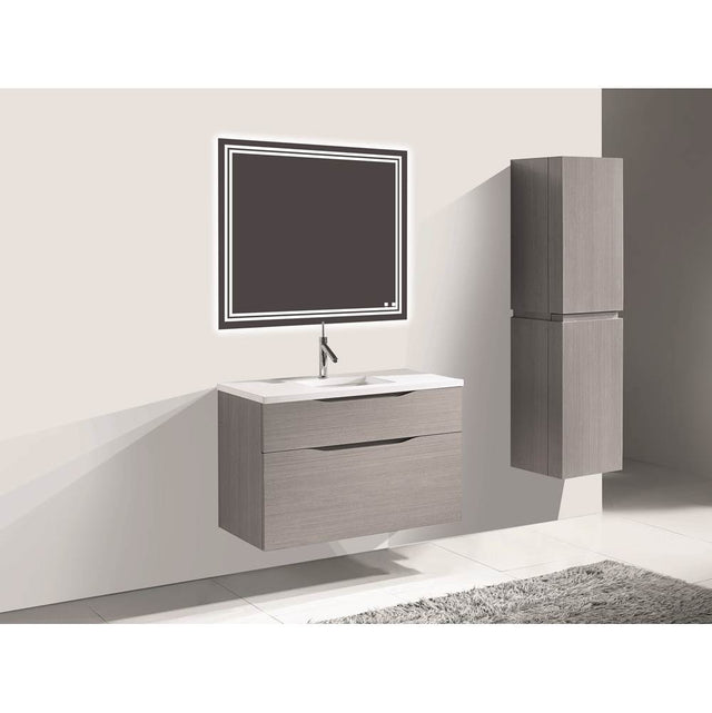Madeli - Madeli Bolano 42'' Wall hung Vanity Cabinet Ash Grey Finish - Ash Grey