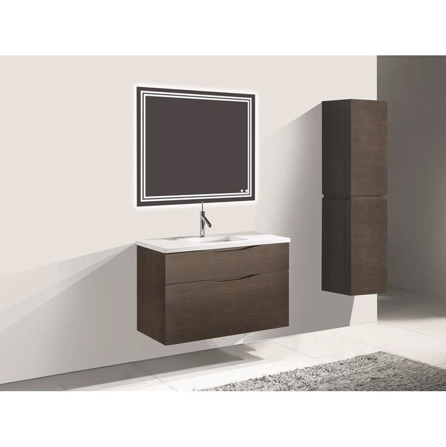 Madeli - Madeli Bolano 42'' Wall hung Vanity Cabinet Walnut Finish - Walnut
