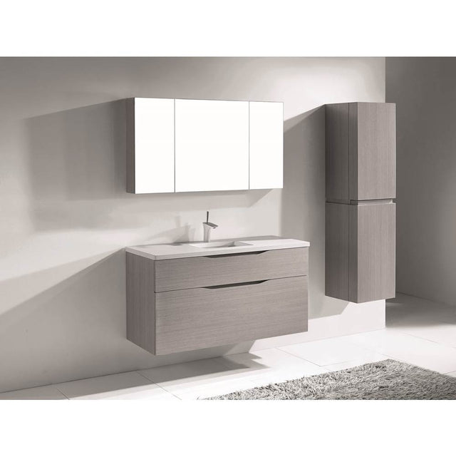 Madeli - Madeli Bolano 48C'' Wall hung Vanity Cabinet Ash Grey Finish - Ash Grey