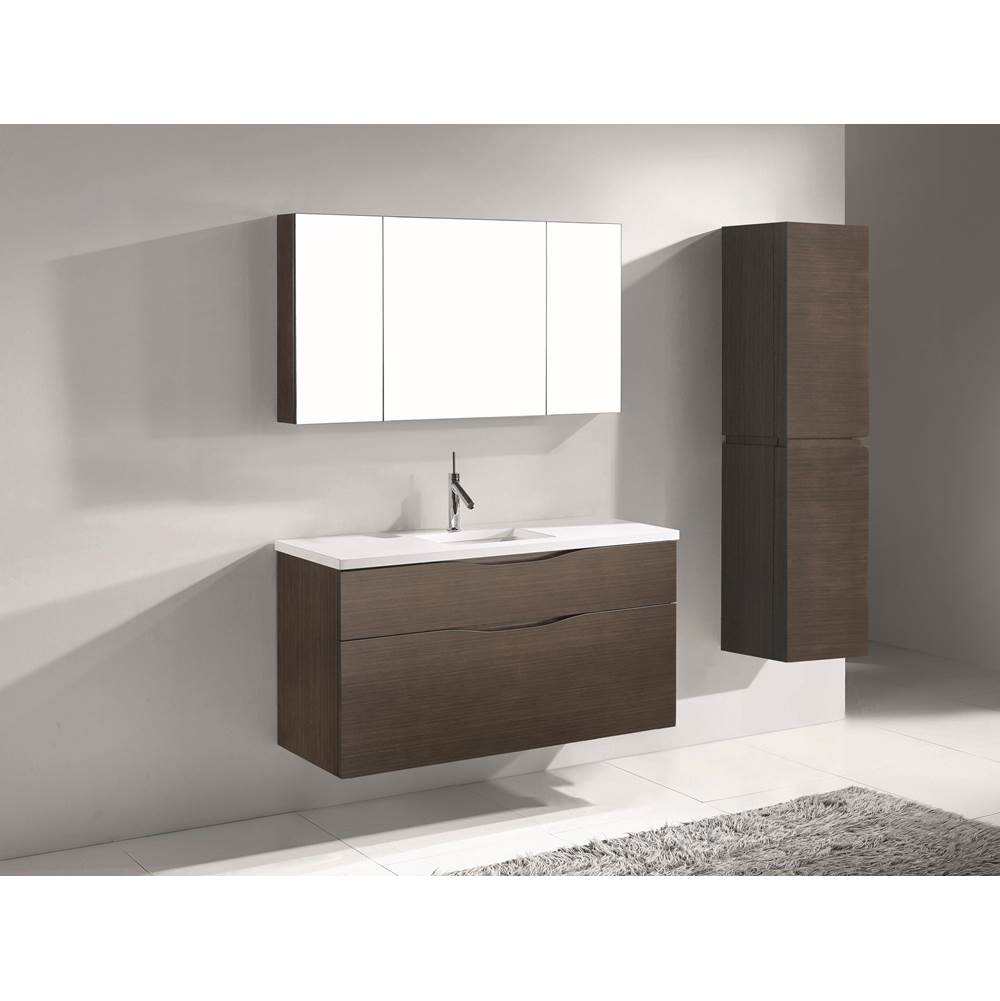 Madeli - Madeli Bolano 48C'' Wall hung Vanity Cabinet Walnut Finish - Walnut