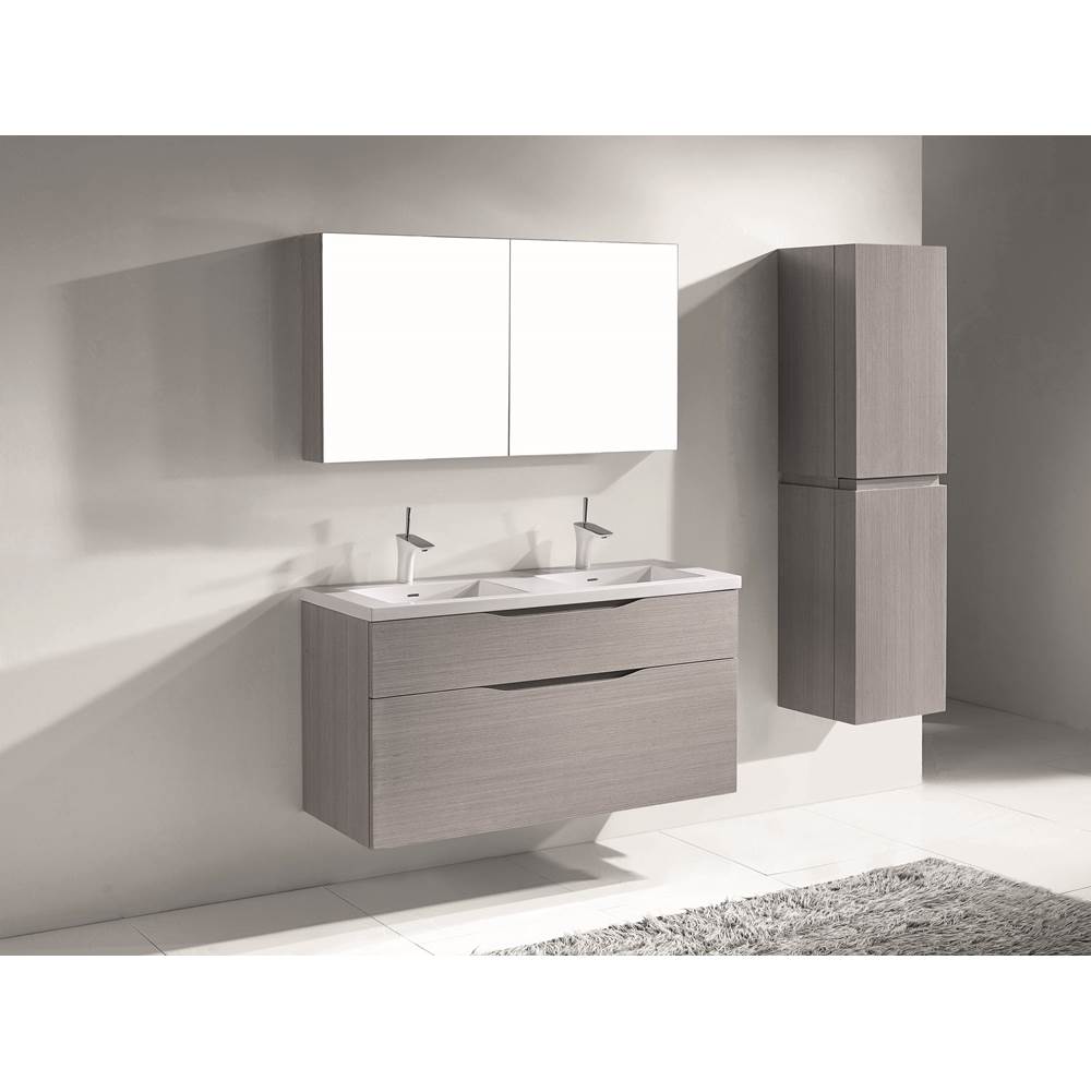 Madeli - Madeli Bolano 48D'' Wall hung Vanity Cabinet Ash Grey Finish - Ash Grey