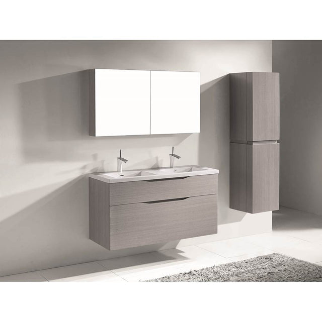 Madeli - Madeli Bolano 48D'' Wall hung Vanity Cabinet Ash Grey Finish - Ash Grey