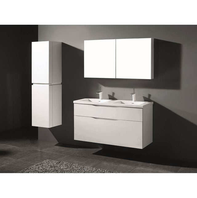 Madeli - Madeli Bolano 48D'' Wall hung Vanity Cabinet White Finish - White