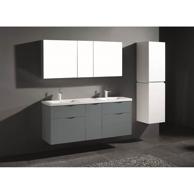 Madeli - Madeli Bolano 60D'' Wall hung Vanity Cabinet Studio Grey Finish - Studio Gray