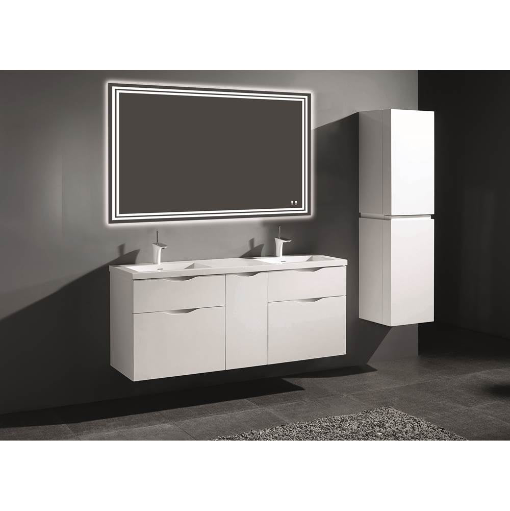 Madeli - Madeli Bolano 60D'' Wall hung Vanity Cabinet White Finish - White