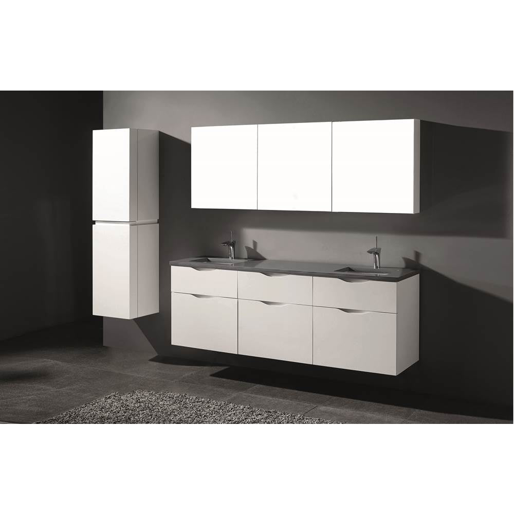 Madeli - Madeli Bolano 72'' Wall hung Vanity Cabinet White Finish - White