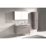 Madeli - Madeli Milano 48D'' Free Standing Vanity Cabinet Ash Grey/HW: Polished Chrome(PC) - Ash Gray With Polished Chrome