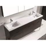 Madeli - Madeli Milano 72'' Free Standing Vanity Cabinet Walnut/HW: Brushed Nickel(BN) - Walnut With Brushed Nickel