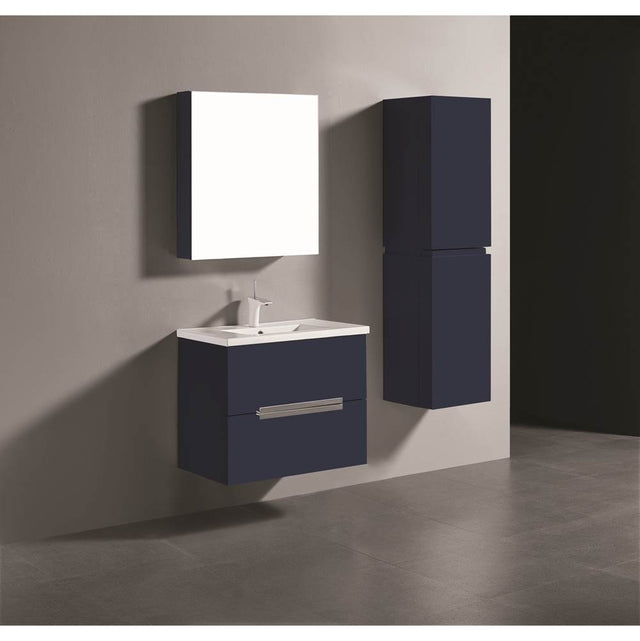 Madeli - Madeli Urban 30'' Wall hung Vanity Cabinet in Sapphire Finish/HW: Brushed Nickel(BN) - Sapphire With Brushed Nickel