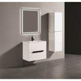 Madeli - Madeli Urban 30'' Wall hung  Vanity Cabinet in White Finish/HW: Polished Chrome(PC) - White With Polished Chrome