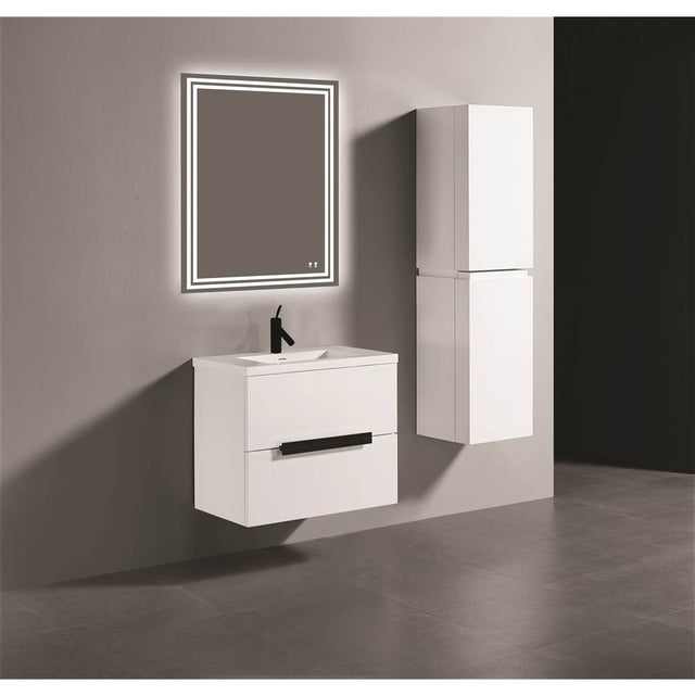Madeli - Madeli Urban 30'' Wall hung  Vanity Cabinet in White Finish/HW: Polished Chrome(PC) - White With Polished Chrome
