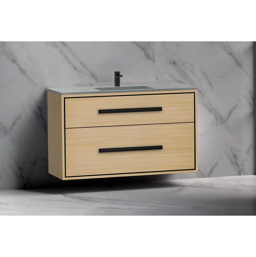 Madeli - Madeli Apogee 48C'' Wall hung  Vanity Cabinet in Natural Oak/HW: Brushed Nickel(BN) - Natural Oak With Brushed Nickel