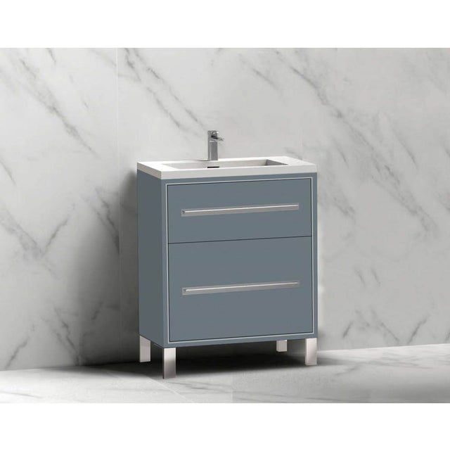 Madeli - Madeli Pinnacle 24'' Free standing Vanity Cabinet in Studio Grey/HW: Polished Chrome(PC) - Studio Gray With Polished Chrome