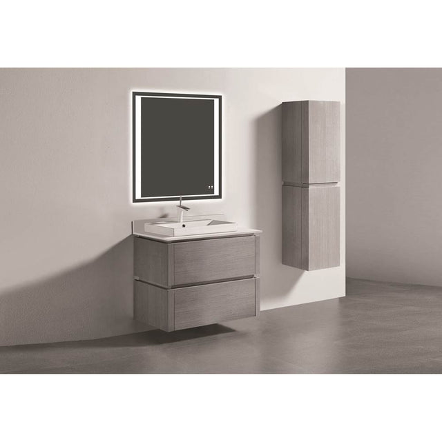 Madeli - Madeli Cube 36'' Wall hung Vanity Cabinet in Ash Grey Finish - Ash Grey