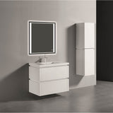 Madeli - Madeli Cube 36'' Wall hung  Vanity Cabinet in WhiteFinish - White