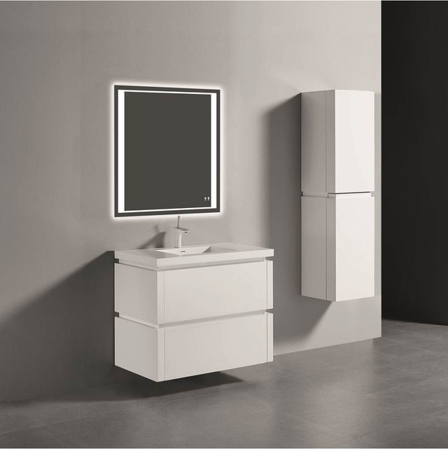 Madeli - Madeli Cube 36'' Wall hung  Vanity Cabinet in WhiteFinish - White