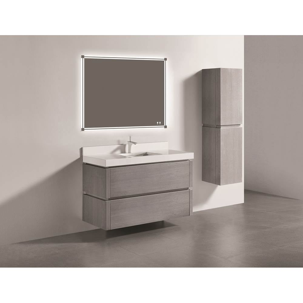 Madeli - Madeli Cube 48C'' Wall hung  Vanity Cabinet in Ash Grey Finish - Ash Grey