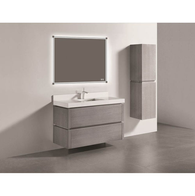 Madeli - Madeli Cube 48C'' Wall hung  Vanity Cabinet in Ash Grey Finish - Ash Grey