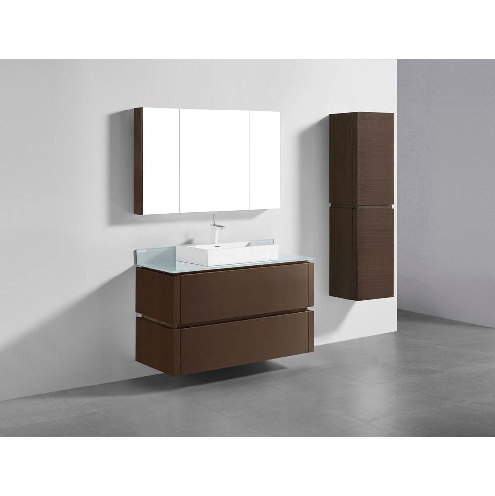 Madeli - Madeli Cube 48C'' Wall hung  Vanity Cabinet in Walnut Finish - Walnut