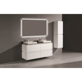 Madeli - Madeli Cube 60D'' Wall hung  Vanity Cabinet in White Finish - White