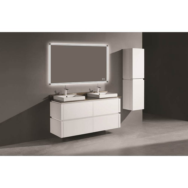 Madeli - Madeli Cube 60D'' Wall hung  Vanity Cabinet in White Finish - White