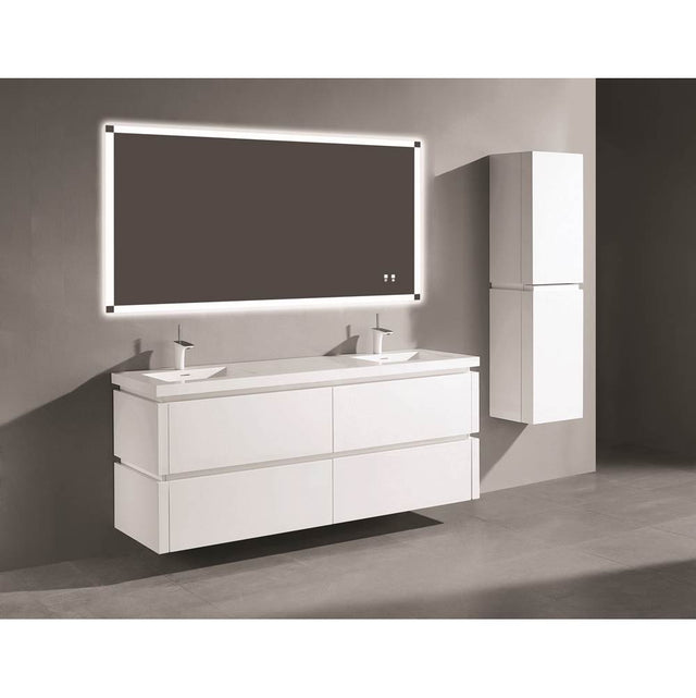 Madeli - Madeli Cube 72'' Wall hung  Vanity Cabinet in White Finish - White