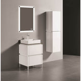 Madeli - Madeli Metro 24'' Free Standing Vanity in White/HW: Polished Chrome(PC) - White With Polished Chrome