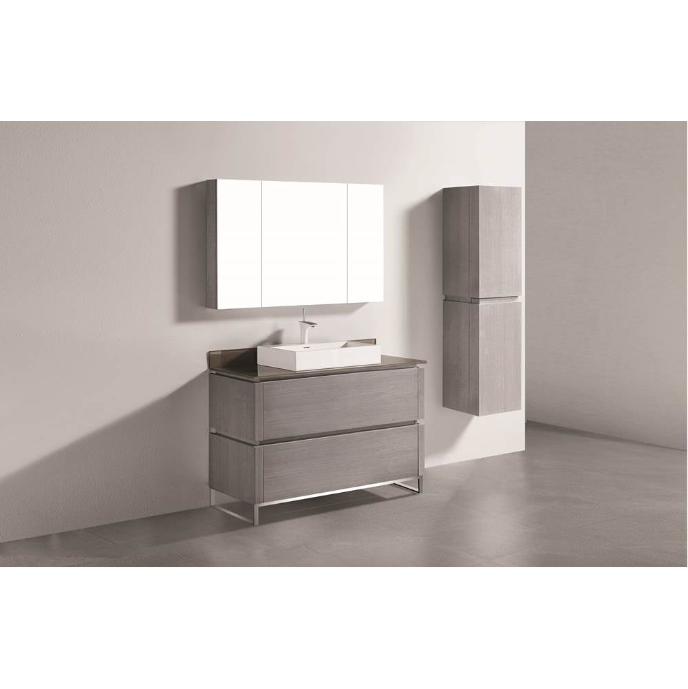 Madeli - Madeli Metro 48C'' Free Standing Vanity in Ash Grey/HW: Brushed Nickel(BN) - Ash Gray With Brushed Nickel