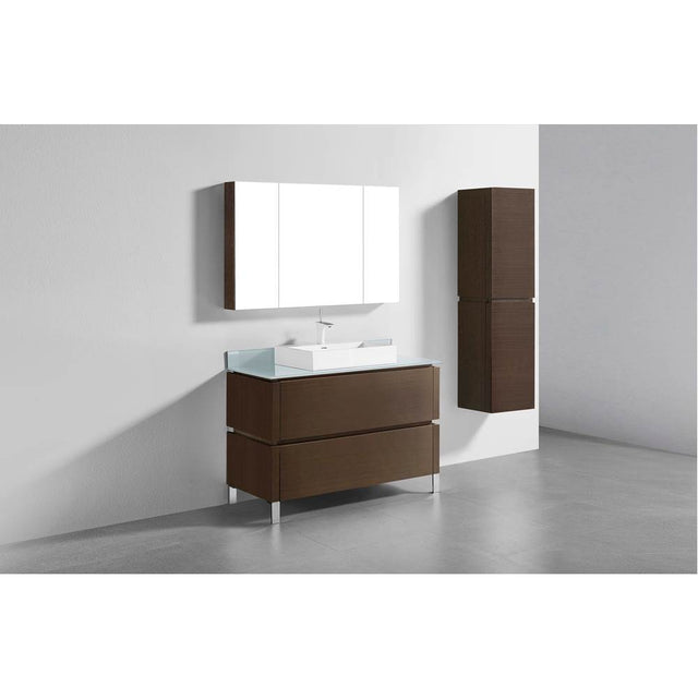 Madeli - Madeli Metro 48C'' Free Standing Vanity in Walnut/HW: Brushed Nickel(BN) - Walnut With Brushed Nickel