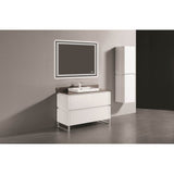 Madeli - Madeli Metro 48C'' Free Standing Vanity in White/HW: Polished Chrome(PC) - White With Polished Chrome