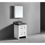 Madeli - Madeli Retro 24'' Free Standing Vanity White/HW: Matte Black(MB) - White With Polished Nickel