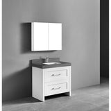 Madeli - Madeli Retro 42'' Free Standing Vanity White/HW: Black(MB) - White With Matte Black