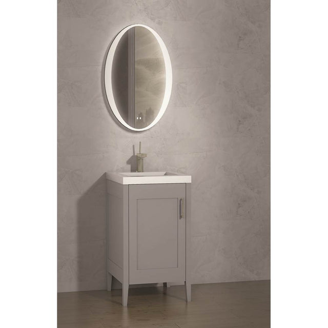 Madeli - Madeli Encore 20'' Free Standing Vanity Studio Grey/HW: Polished Chrome(PC) - Studio Gray With Polished Chrome