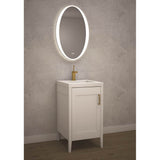 Madeli - Madeli Encore 20'' Free Standing Vanity White/HW: Polished Chrome(PC) - White With Polished Chrome