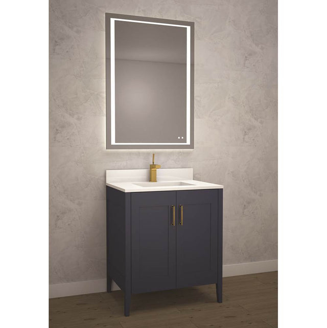 Madeli - Madeli Encore 24'' Free Standing Vanity Sapphire/HW: Brushed Nickel(BN) - Sapphire With Brushed Nickel