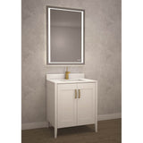 Madeli - Madeli Encore 30'' Free Standing Vanity White/HW: Brushed Nickel(BN) - White With Brushed Nickel