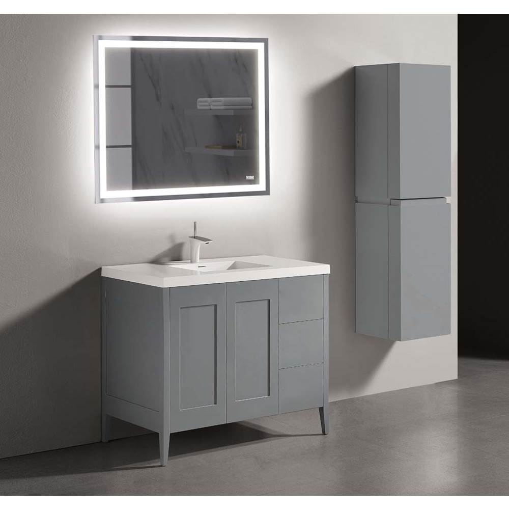 Madeli - Madeli Encore 42'' Free Standing Vanity Studio Grey - No Handles - Studio Gray