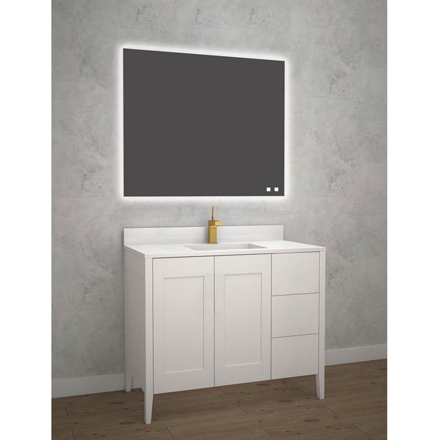 Madeli - Madeli Encore 42'' Free Standing Vanity White - No Handles - White