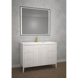 Madeli - Madeli Encore 48C'' Free Standing Vanity White - No Handles - White