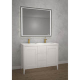Madeli - Madeli Encore 48D'' Free Standing Vanity White - No Handles - White